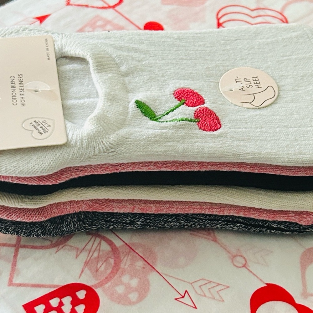 🍒 PJ Salvage No Show Socks 6 Pack NWT - Picture 3 of 9